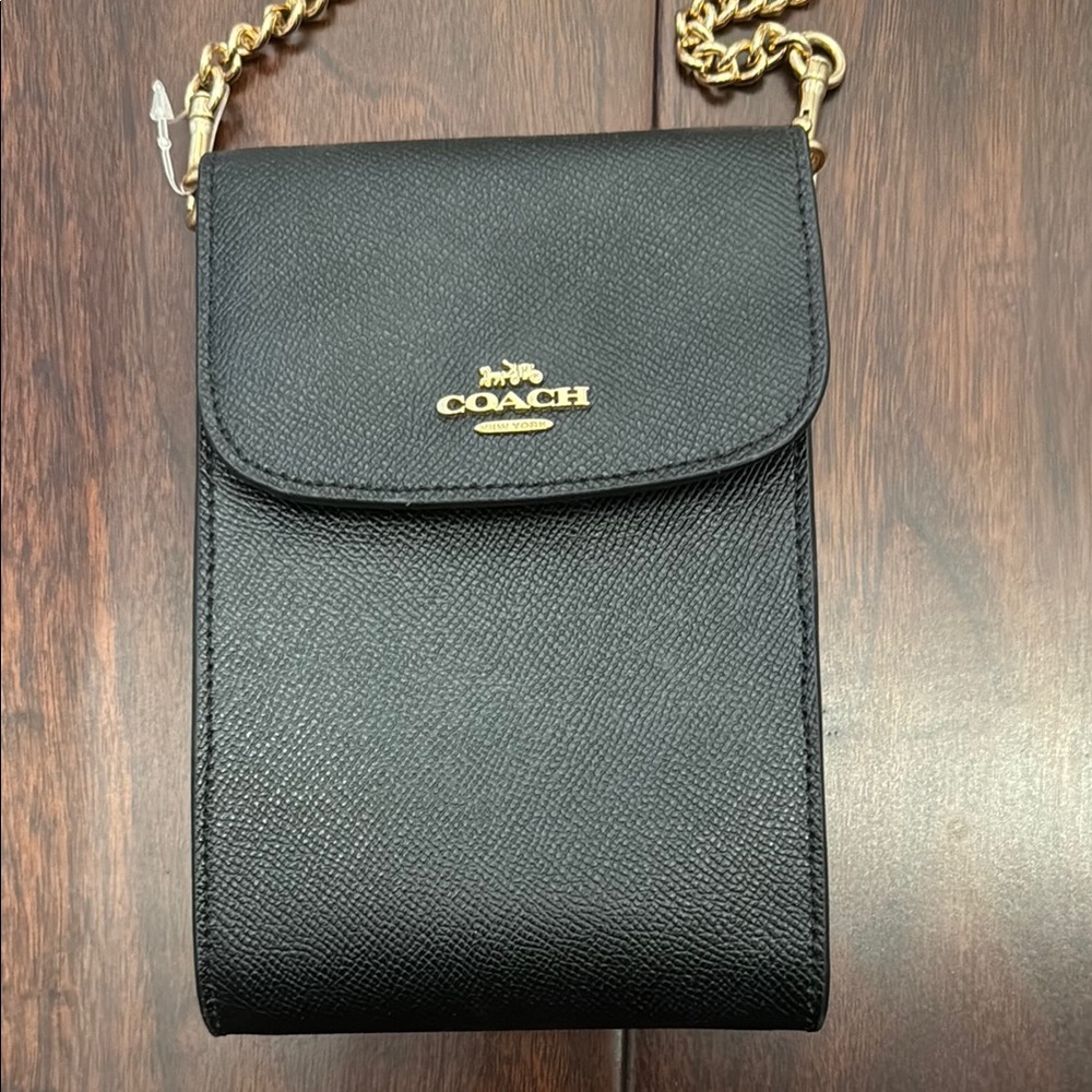 Coach Rachel Phone Black Crossbody Bag